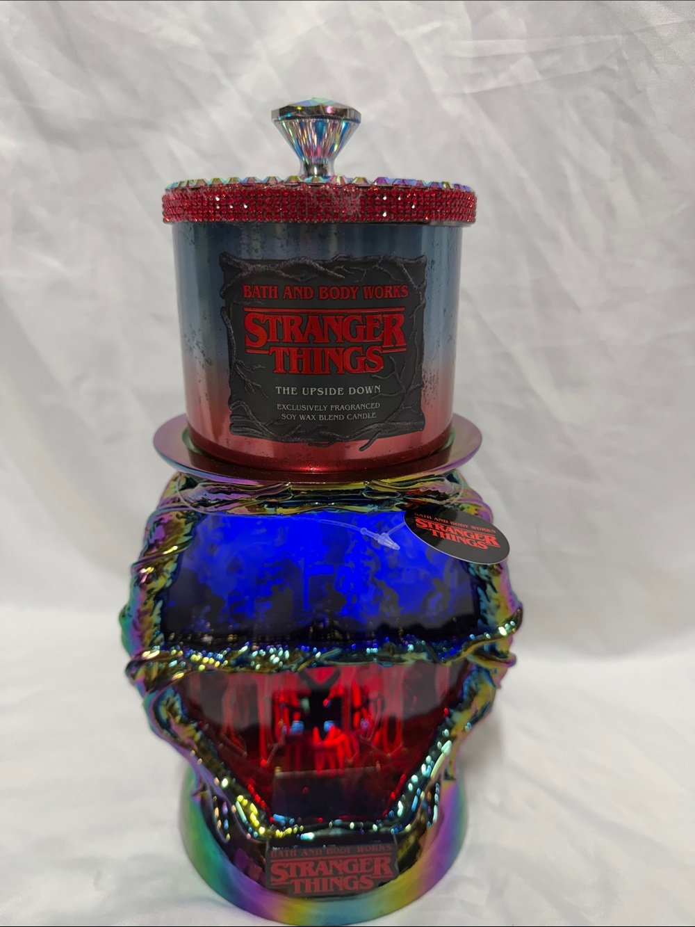 Bath & Body Works Stranger Things 3 Wick Candle Holder & Blinged Candle